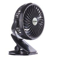 BLUBOON Rechargeable Battery Clip on Fan, Quietness, Adjustable (Black) N8
