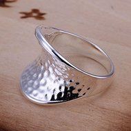 New Women 925 Sterling Silver Plated Fashion Wide Thumb Band Solid Ring Jewelry N3