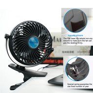 Bomwill 5-inch Clip-on Fan USB 360 Degree Tilt Adjustable Electric Personal Air-Circulator Clip fan for Desk/table... N20