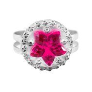 Colorful Assorted Gem Star Rhinestone Adjustable Rings with Heart Shape Display Case for Party Favors, Bridal...