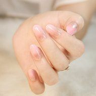 EVTECH(TM) 24 Pcs Nail Decals French Artificial Full Cover False Nails Round Head Nail Art Tips Fashion Style... N37