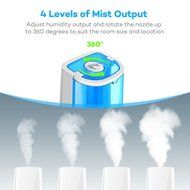 Cool Mist Humidifier with LED Display, TaoTronics Ultrasonic Air Humidifers with Large 5L Capacity, Adjustable... N7