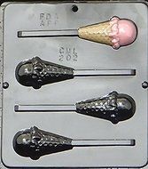 Ice Cream Cone Lollipop Chocolate Candy Mold 202