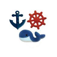 84 pkg ~ Lucks Nautical Assortment Edible Sugar Dec-ons ~ Cake/Cupcake Topper ~ New!!