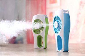 Home Fan Cooling Humidifier Fans Rechargeable USB 2colorsWater Spray Fan Misting Mist Cooler water Powerful USB...