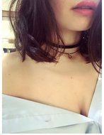 Dixperfect Vintage 90s Choker Necklaces with Pendant for Women N45