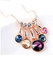 New Statement Choker Women Bib Fashion Chunky Chain Necklace Crystal Flower