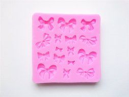Wocuz W0245 Bowknot Is Series 3D Liquid Silicone Double Sugar Mold Shape