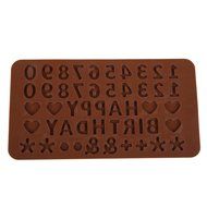 Ebake Alphabet Number and Symbol Silicone Mold for Chocolate, Jelly, Candy, Ice Cubes and Fondant Cake Decoration...