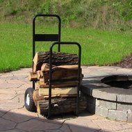 Sunnydaze Firewood Log Cart, Log Cart &amp; Cover COMBO N2