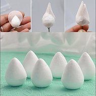 Sher Sugar Fondant Flowers Die Tools Accessories Oval Foam Flower Shape Cake Decorating,Set of 20