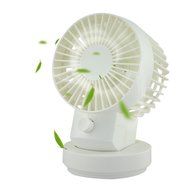 Welltop USB Mini Fan 2 Speed Modes Dual Blades Mini Desk Fan Oscillating Table Fan USB Fan Adjustable Small Personal... N3