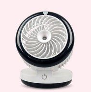 Mini Handheld USB Misting Fan Rechargeable Cooling Fan Humidification Fan Home Black N7