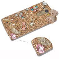 LG G5 Case, LG G5 Bling Case-Spritech(TM) 3D Handmade Colorful Diamond Bling with Butterfly Flower Decoration... N48