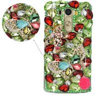 LG G5 Case, LG G5 Bling Case-Spritech(TM) 3D Handmade Colorful Diamond Bling with Butterfly Flower Decoration... N49