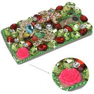 LG G5 Case, LG G5 Bling Case-Spritech(TM) 3D Handmade Colorful Diamond Bling with Butterfly Flower Decoration... N50