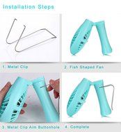 Touchshop Portable Folding USB Fish Shaped Fan Stepless-speed Quiet Operation Desktop Fan Handheld Size with USB... N15