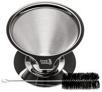 BEST CONE COFFEE LOVERS FILTERS for Premium Taste &amp; Smell, BONUS Brush, Perfect Filter for Camping, Work, &amp; at... N2
