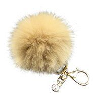 AutumnFall&reg; Fluffy Faux Rabbit Fur Ball Charm Car Keychain Handbag Key Ring (# 12) N8