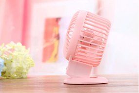 ONEONEY Portable Rechargeable Electric Personal Fans USB Powered 2-modes Speed Adjustable Double Blades Mini Desktop... N13