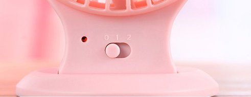 ONEONEY Portable Rechargeable Electric Personal Fans USB Powered 2-modes Speed Adjustable Double Blades Mini Desktop... N14