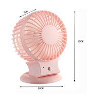 ONEONEY Portable Rechargeable Electric Personal Fans USB Powered 2-modes Speed Adjustable Double Blades Mini Desktop... N15