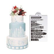 ART Kitchenware Skyscrapers Stencil for Cake Decorating Cake Border Decoration Mold ST-865-3 Color Beige