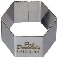 Fat Daddio's Stainless Steel Hexagon Cake and Pastry Ring, 6 Inch by 2 Inch