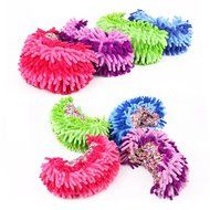 Spritech(TM) New Creative Multifunctional Microfiber House Floor Cleaning Mop Slippers Shoes Cover Pink N9