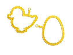 Silikomart Pratika Collection 2-Piece Egg and Pancake Mold Shape Set, Fish and Butterfly
