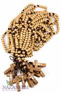 Dozen 12pcs Authentic Wooden Beads Jesus Rosaries Handmade Nazareth Holy Land N4