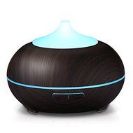 KINDLETHEFIRE 150ml Black Wood Grain Aroma Essential Oil Diffuser, Ultrasonic Mist Humidifier for Household N3
