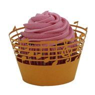 Oksale 25Pcs Christmas Lace Laser Cut Hollow Baking Cup Muffin Holder Cake Paper Case Wraps Cupcake Wrapper for... N3