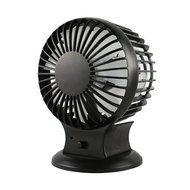 Mopo Portable Fan USB Rechargeable Quite Pocket Double Bladed Desk Fan (Black) N3