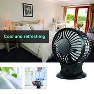 Mopo Portable Fan USB Rechargeable Quite Pocket Double Bladed Desk Fan (Black) N5