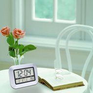 Hense Digital Indoor Humidity Monitor Hygrometer Thermomoter Monitor Weather Station with LCD Display Alarm Clock... N18