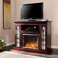 Upton Home Longford Espresso Media Electric Fireplace