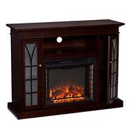 Upton Home Longford Espresso Media Electric Fireplace N2