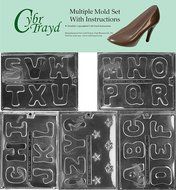 Cybrtrayd BUN-L004L005L006L007L008 5-Piece Full Alphabet Chocolate Molds