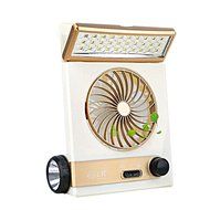 FICBOX&reg; 3 in 1 Multi-function Portable Mini Fan LED Table Lamp Flashlight Solar Light for Home Camping Traveling... N6