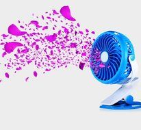 LOHOME&reg; 360 Degree Rotation Fan, Portable Mute Desktop Fan for PC Laptop Notebook Electronic Rechargeable Cooling... N7