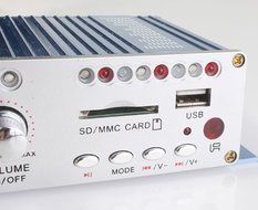 RioRand&reg;2*20W USB SD DVD MP3 Player HIFI Car Power Amplifier With Remote Controller Blue