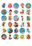30 X Paw Patrol Edible Wafer/Paper Cupcake cake toppers Birthday Party Image