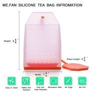 ME.FAN&trade; Silicone Reusable Tea Bag Candy Silicone Tea Infuser Strainer Set - Genuine Premium Loose Leaf Infuser...