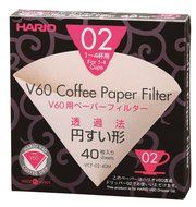 Hario Box of Paper Filters for 02 Dripper, 40 Sheets, Natural
