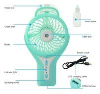 Topwell Handheld Mini USB Misting Fan Water Spray Fan Rechargeable Portable Personal Cooling Mist Humidifier Fan... N7