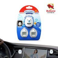 Car Air Freshener [Cool Aqua] Bullsone Pola Family Refillable Vent Clip Skull + 1 Extra Refill - 100% Natural... N8