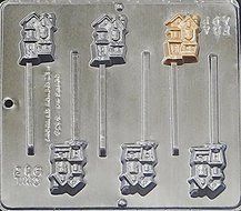 Haunted House Lollipop Chocolate Candy Mold Halloween 913