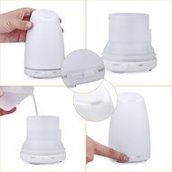 Wisdomcreate 100ML Ultrasonic Aroma Essential Oil Diffuser Cool Mist Humidifier with 7 Colors LED Changing Lights... N4