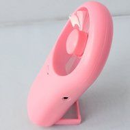 Hand-held Mini Super Mute USB/Battery Operated Cooling Fan Pink N3